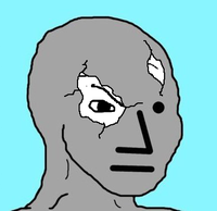 wojak npc angry mask breaking 