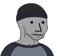 wojak npc beanie plain shirt 