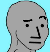 wojak npc eyebrow raised 