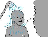 wojak npc shower 