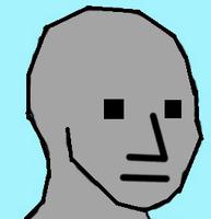 wojak npc square eyes 