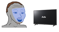 wojak npc watching tv ads 