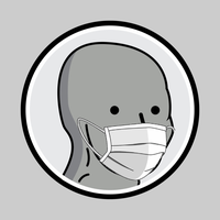 wojak npc wearing facemask profile pic 