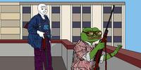 wojak pepe roof korean LA riots 