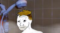 wojak pre doomer shower 