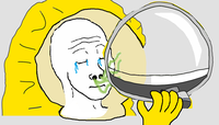 wojak removes hazmat suit to sniff 