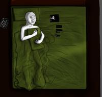 wojak sad hugging pillow bed 