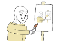 wojak sad recursive self painting 