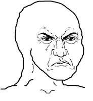 wojak scrunched angry face 