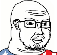 wojak soy boy american shirt fat 