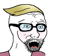 wojak soy boy combover glasses suprised 