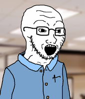 wojak soy boy in office 