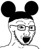 wojak soy boy mickey mouse ears 