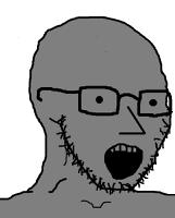 wojak soy boy npc glasses 