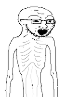 wojak soy boy skelly body 