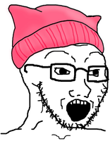 wojak soy boy vagina beanie 