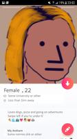 wojak soy girl tinder profile 