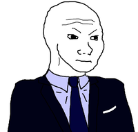 wojak suit angry 