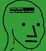 wojak tell me what to feel 