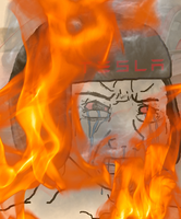 wojak tesla hat on fire 