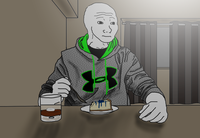 wojak under armour hoodie 