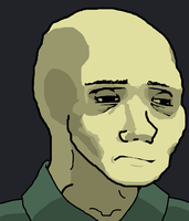 wojak yellow face sad 