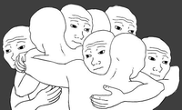 wojaks group hug 