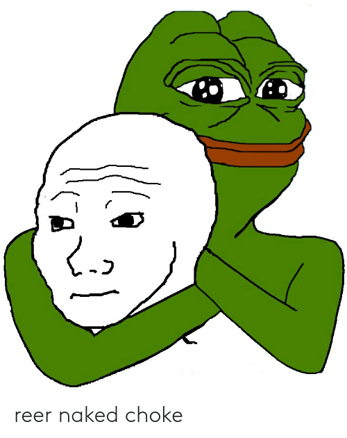 wojak choked by pepe.