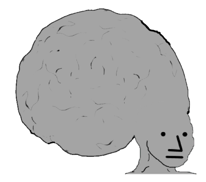 Large brain. Wojak мозг. Wojak гриб. Большой мозг Мем. Спиногрыз Wojak классический.