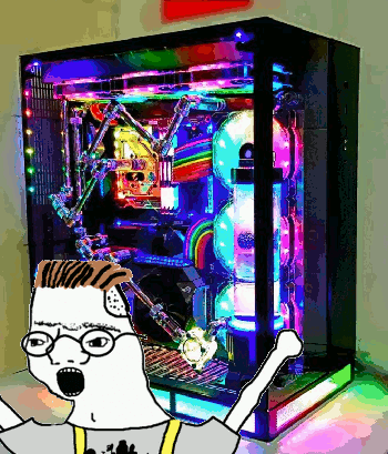 zoomer excited for neon computer 
